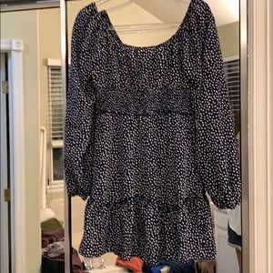 Blue mini dress long sleeve